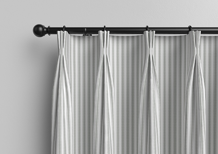 Lace Stripes, Grey - Made to Measure Curtains - Image 11